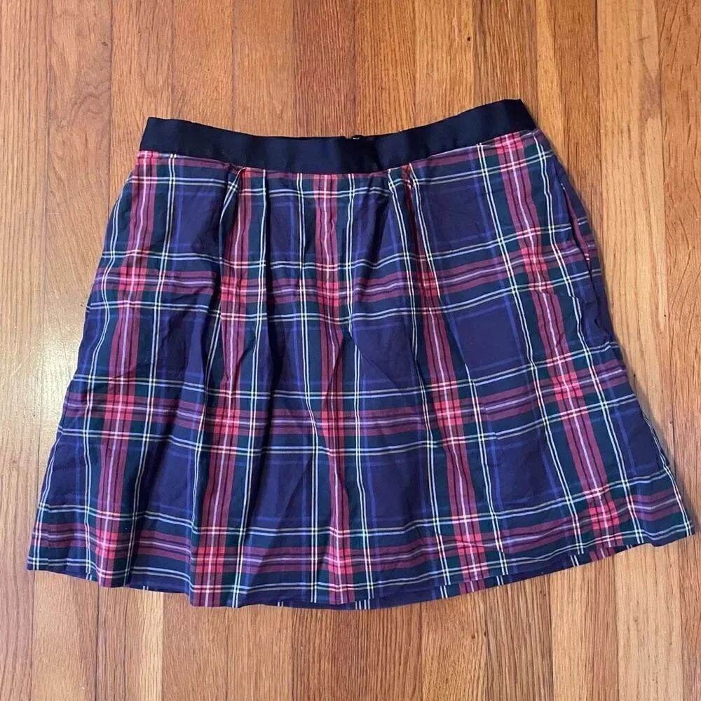 J CREW | plaid multicolor above knee skirt 4
